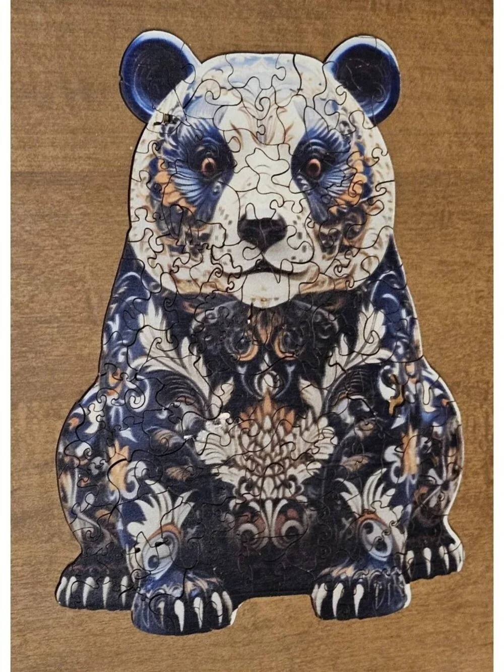 Panda Bear Wooden Jigsaw Puzzle 150+ Unique Pieces Animal Shapes READ